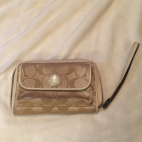 Coach Tan Wristlet/Wallet